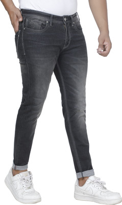 white apple jns Slim Men Black Jeans