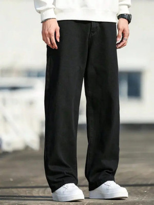 KD KRSNA OF DENIM Straight Fit Men Black Jeans