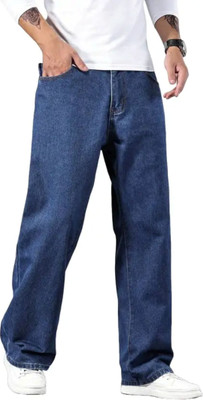 shre.ce Loose Fit Men Dark Blue Jeans