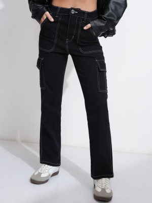 Tokyo Talkies Straight Fit Women Black Jeans