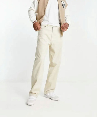 shre.ce Relaxed Fit Men Beige Jeans