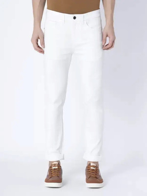 WHITE HAND Slim Men White Jeans