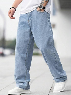 AzureAttire Straight Fit Men Light Blue Jeans