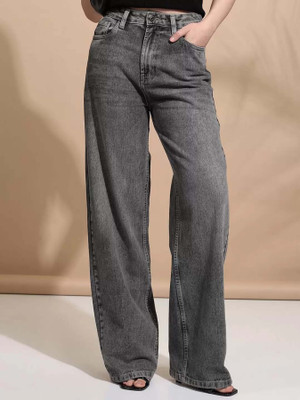 The Rivvrs co Straight Fit Women Grey Jeans