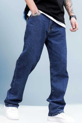 RAREONE Loose Fit Men Dark Blue Jeans