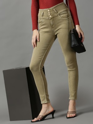 Showoff Skinny Women Beige Jeans