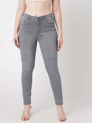 Kraus Jeans Women Grey Sky High-Rise Skinny Fit Jeans Skinny Women Grey Jeans