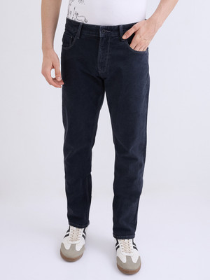 Spykar Relaxed Fit Men Black Jeans