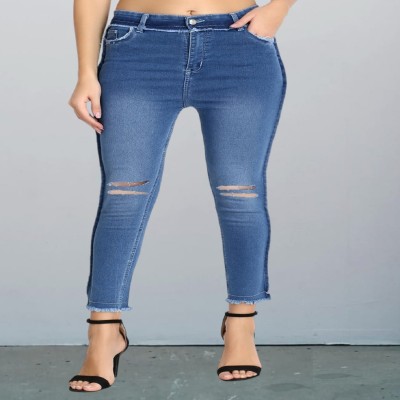 High Waist Skinny Women Blue Jeans