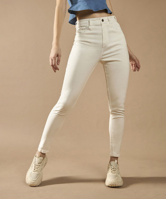 DOLCE CRUDO Skinny Women White Jeans