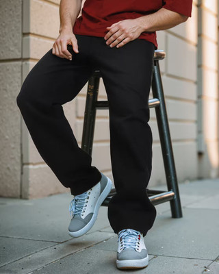 First Date Straight Fit Men Black Jeans