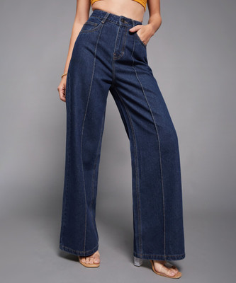 Miss Chase Boot-Leg Women Blue Jeans