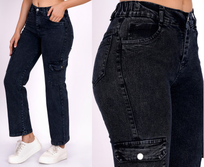 TAANIINDUSTRIES Straight Fit Women Black Jeans