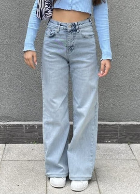 Thekids Loose Fit Girls Blue Jeans
