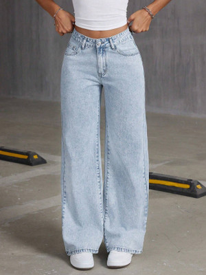 Herway Relaxed Fit Women Light Blue Jeans