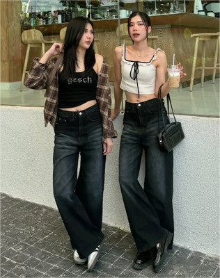 VASTRO Relaxed Fit Women Black Jeans