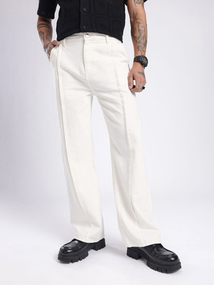 Glitchez Men White Jeans