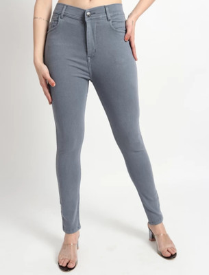 SKYGLORY Slim Women Grey Jeans