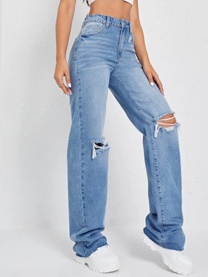 CLOTHFYIN Regular Women Light Blue Jeans