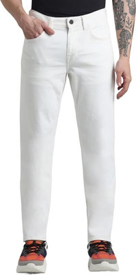 CABRRR Relaxed Fit Men White Jeans