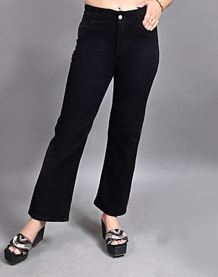 itup Straight Fit Women Black Jeans