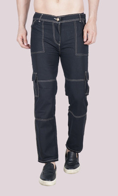 Flaring Straight Fit Men Black Jeans