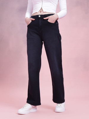 Dressberry Straight Fit Women Black Jeans