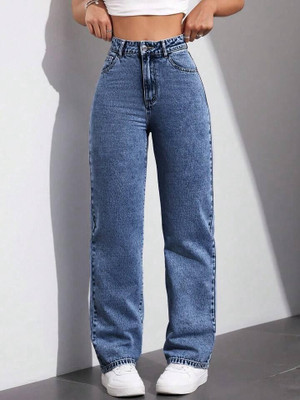 HouseOfCommon Straight Fit Women Blue Jeans