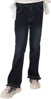 jk fashions Boot-Leg Girls Black Jeans