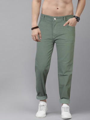 JUST BLACK Regular Men Dark Green Jeans