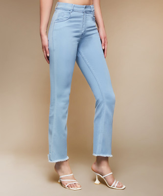 Miss Chase Boot-Leg Women Light Blue Jeans