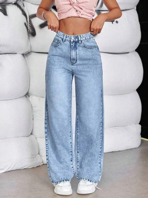 p.x.5 Loose Fit Women Light Blue Jeans