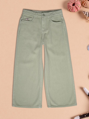 V-MART Boot-Leg Girls Green Jeans