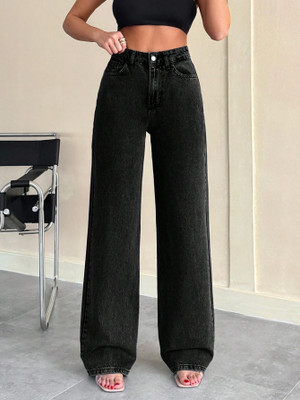 Herway Relaxed Fit Women Black Jeans