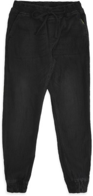 Pantaloons Junior Tapered Fit Boys Black Jeans