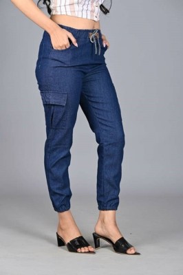 TIPKOO Jogger Fit Women Dark Blue Jeans