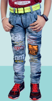 LAHSUAAK Regular Boys Blue Jeans