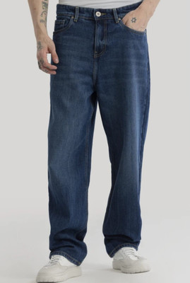 FOXIEFIT Relaxed Fit Men Dark Blue Jeans