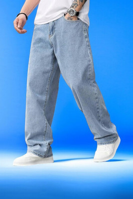 AzureAttire Straight Fit Men Light Blue Jeans