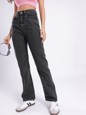 Glitchez Straight Fit Women Grey Jeans