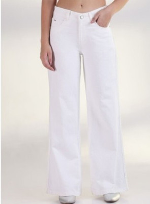 FMW Boot-Leg Women White Jeans