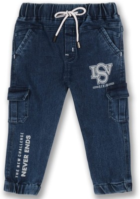 Wishkaro Jogger Fit Baby Boys & Baby Girls Dark Blue Jeans
