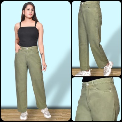 PERFECT FASHION Regular Women Green Jeans