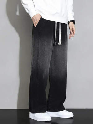 FUDE PRIDE Loose Fit Men Grey, Black Jeans