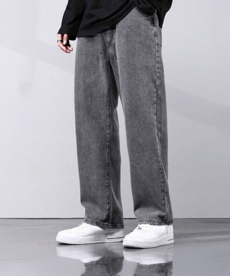 JAARA Loose Fit Men Grey Jeans