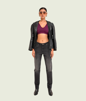 METRONAUT Straight Fit Women Black Jeans