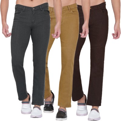 Dais Multicolor Strechable Jeans for Skinny Men Multicolor Jeans(Pack of 3)