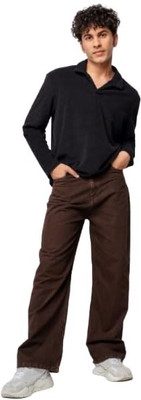 BINHARUN Loose Fit Men Brown Jeans