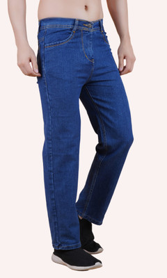 White leapard Relaxed Fit Men Dark Blue Jeans