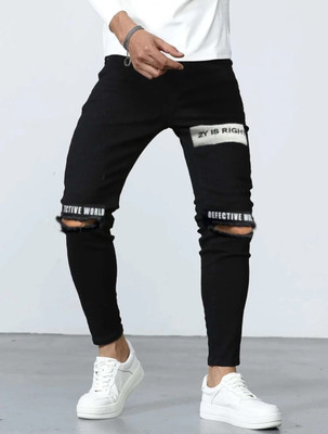 Star4well Slim Men Black, White Jeans